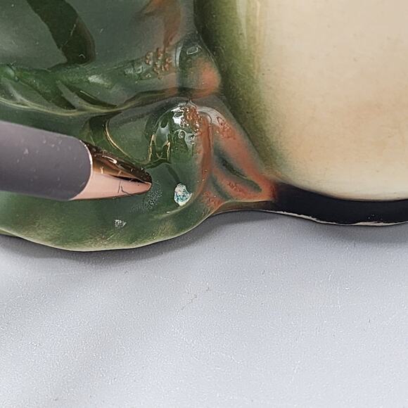 Vintage Asian Boy Royal Copley Oriental Ceramic Pottery Planter Figurine FLAWS - Picture 5 of 10